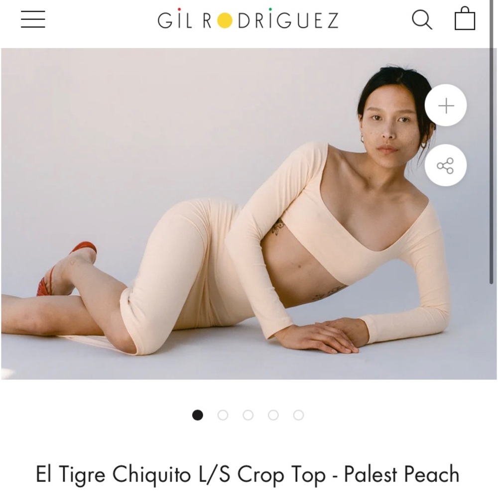Gil Rodriguez crop top long sleeve orange
